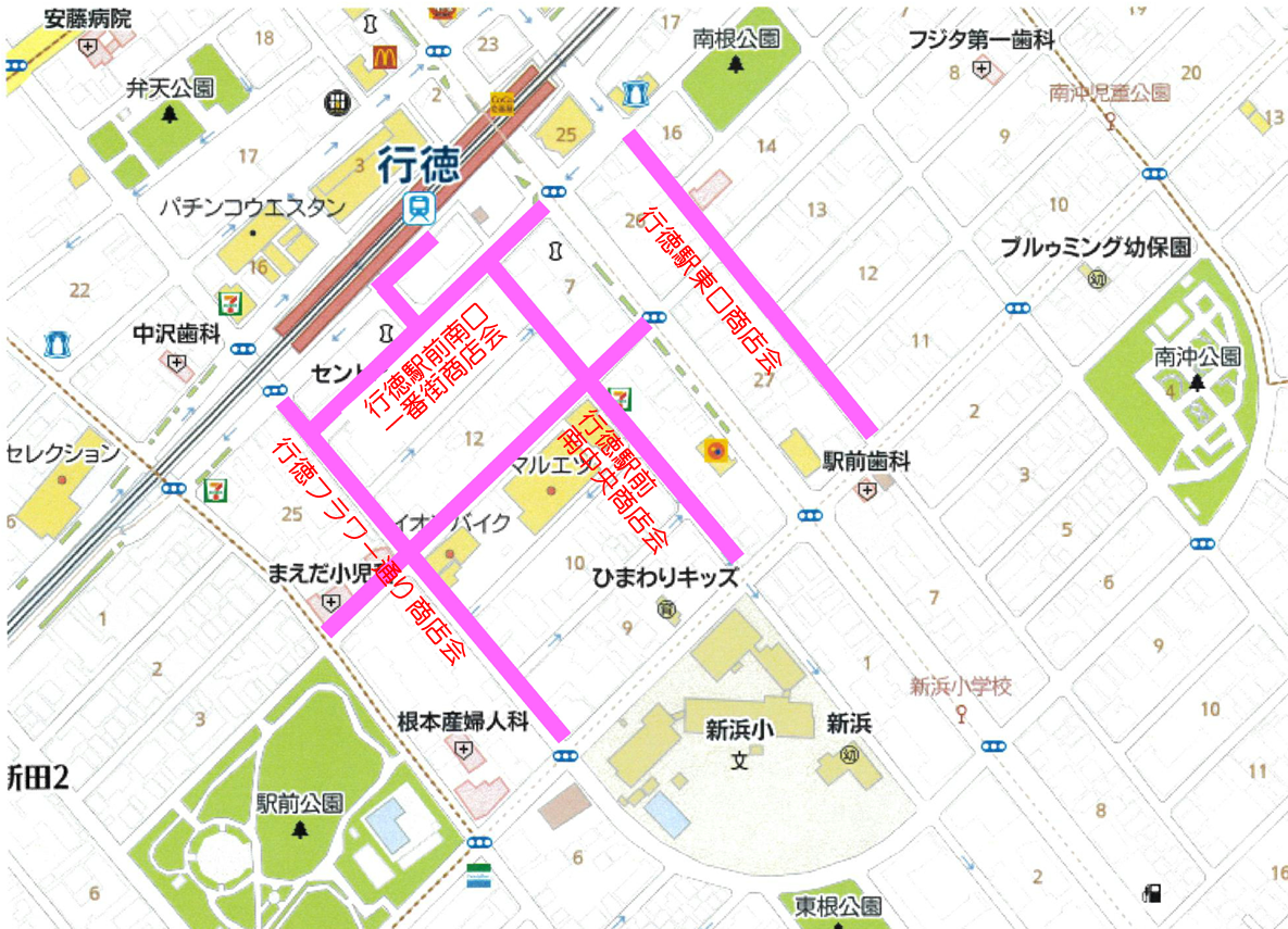 行徳ハロウィン参加商店会MAP